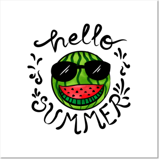 hello summer watermelon Posters and Art